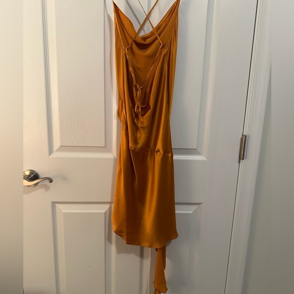AMANDA UPRICHARD 🎃Orange Silk Violetta Dress NWOT Small - Picture 8 of 10